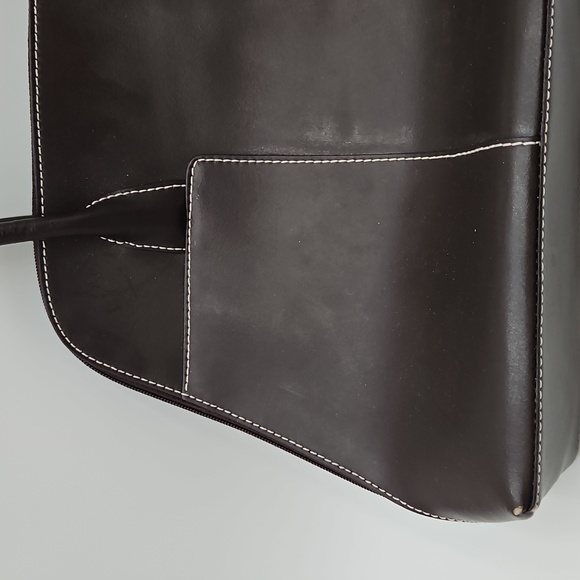 WILSONS LEATHER Tote Purse Elegant Brown Straps Satchel - Picture 2 of 10